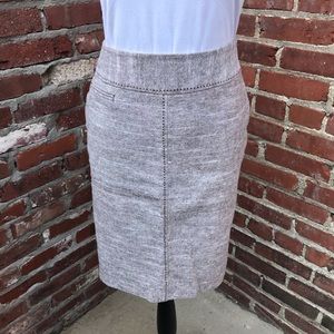 Brown / Tan Linen Skirt by Merona